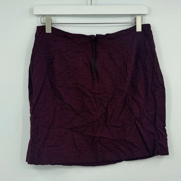 Vintage Y2K Grunge Goth Maroon Mini Skirt Size 13 - Picture 5 of 5